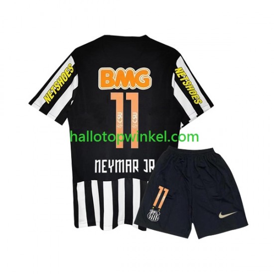 Santos FC Voetbalshirt Neymar JR 11 -2012 Retro Kleuters/Kids Uit Tenue 2011 Korte Mouw