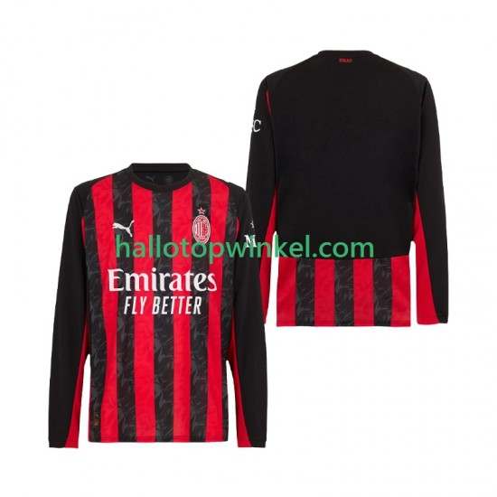 AC Milan Voetbalshirt Heren Thuis Tenue 2025-2026 Lange Mouw