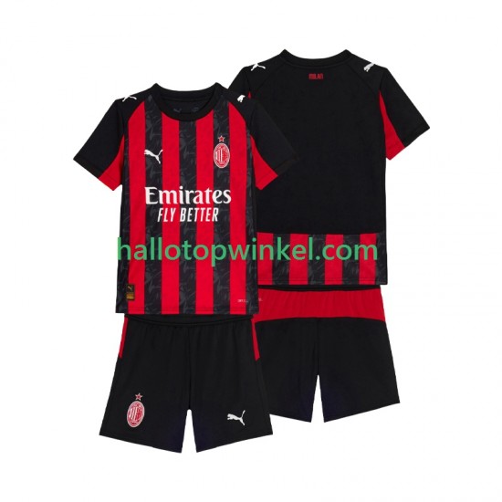 AC Milan Voetbalshirt Kleuters/Kids Thuis Tenue 2025-2026 Korte Mouw