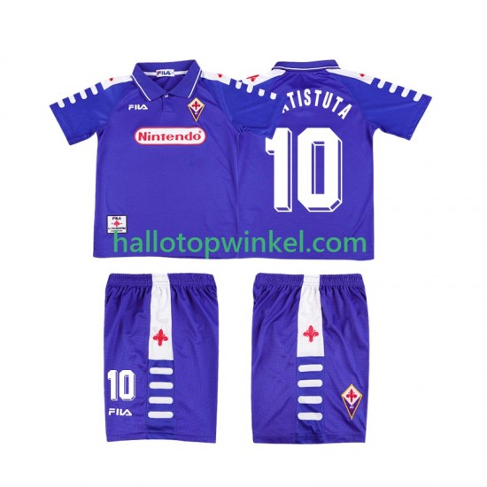Fiorentina Voetbalshirt RUICOSTA 10 1998 Retro Kleuters/Kids Thuis Tenue 1999 Korte Mouw