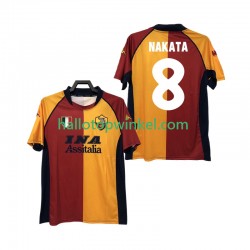 AS Roma Voetbalshirt AKATA 8 2000-2001 Retro Heren Thuis Tenue Korte Mouw