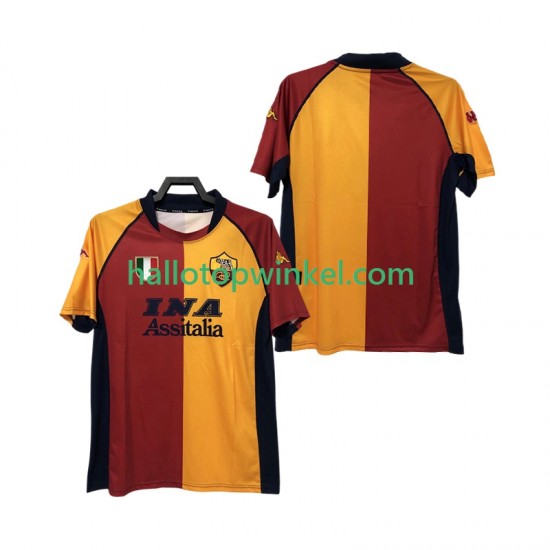 AS Roma Voetbalshirt 2000-2001 Retro Heren Thuis Tenue Korte Mouw