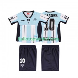 Argentinië Voetbalshirt MARADONA 10 2000 Retro Kleuters/Kids Thuis Tenue Korte Mouw