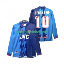 Arsenal Voetbalshirt Bergkamp 10 1995 1996 Retro Heren Uit Tenue Lange Mouw