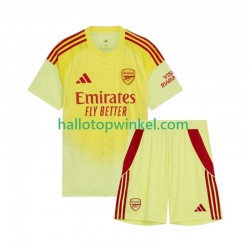 Arsenal Voetbalshirt Doelman Kleuters/Kids Thuis Tenue 2025-2026 Korte Mouw