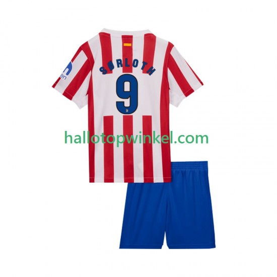 Atlético Madrid Voetbalshirt Alexander Sorloth 9 Kleuters/Kids Thuis Tenue 2025-2026 Korte Mouw