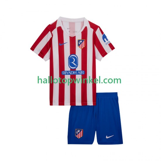 Atlético Madrid Voetbalshirt Kleuters/Kids Thuis Tenue 2025-2026 Korte Mouw