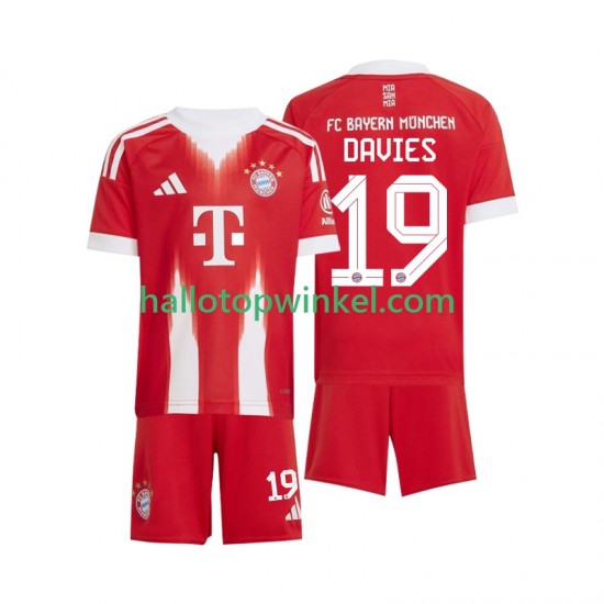 FC Bayern München Voetbalshirt Alphonso Davies 19 Kleuters/Kids Thuis Tenue 2025-2026 Korte Mouw