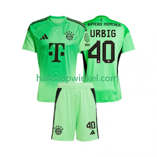 FC Bayern München Voetbalshirt Jonas Urbig 40 Doelman Kleuters/Kids Thuis Tenue 2025-2026 Korte Mouw