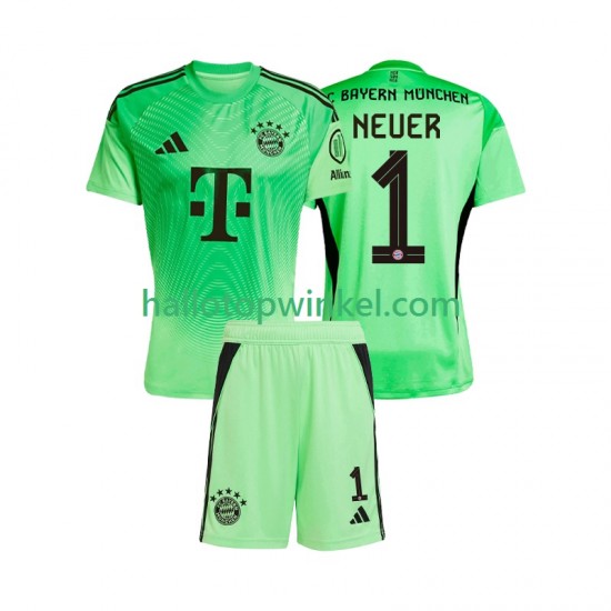 FC Bayern München Voetbalshirt Manuel Neuer 1 Doelman Kleuters/Kids Thuis Tenue 2025-2026 Korte Mouw