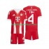FC Bayern München Voetbalshirt Jonathan Tah 4 Kleuters/Kids Thuis Tenue 2025-2026 Korte Mouw