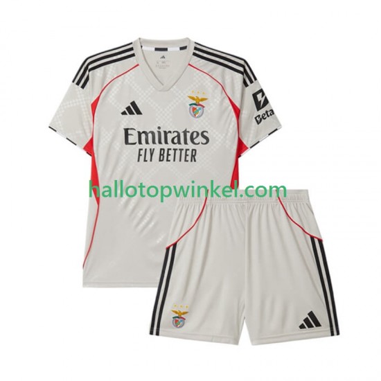 Benfica Voetbalshirt Kleuters/Kids Uit Tenue 2025-2026 Korte Mouw