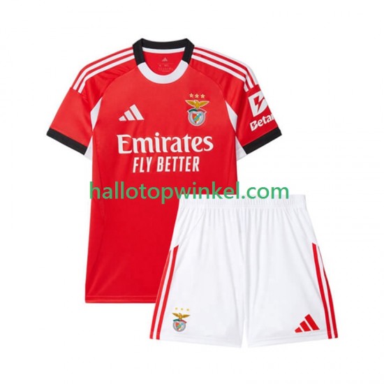 Benfica Voetbalshirt Kleuters/Kids Thuis Tenue 2025-2026 Korte Mouw