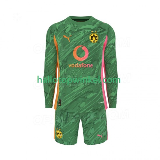Borussia Dortmund Voetbalshirt Doelman Kleuters/Kids Thuis Tenue 2025-2026 Lange Mouw