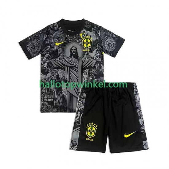 Brazilië Cheist the Redeemer Football Shirts Kleuters/Kids Thuis Tenue 2024 Korte Mouw