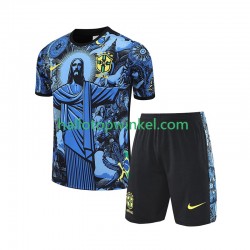 Brazilië JESUS Football Shirts Kleuters/Kids Thuis Tenue 2024-2025 Korte Mouw