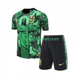Brazilië JESUS Special Football Shirts Kleuters/Kids Thuis Tenue 2024-2025 Korte Mouw