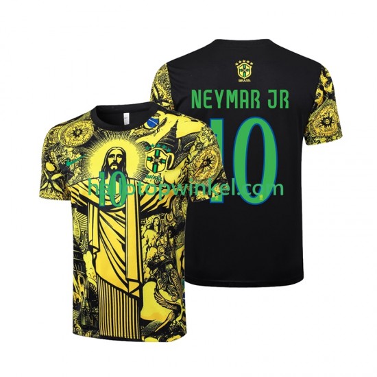 Brazilië Voetbalshirt Neymar JR 10 Jesus Heren Thuis Tenue 2024 Korte Mouw