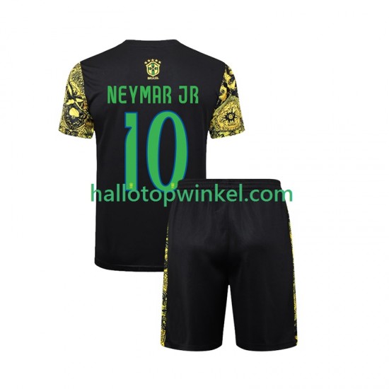 Brazilië Voetbalshirt Neymar JR 10 Jesus Kleuters/Kids Thuis Tenue 2024 Korte Mouw