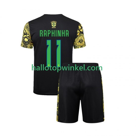 Brazilië Voetbalshirt RAPHINHA 11 Jesus Kleuters/Kids Thuis Tenue 2024 Korte Mouw