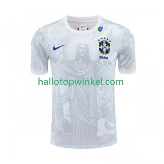 Brazilië Voetbalshirt Special Jesus Heren Thuis Tenue 2024-2025 Korte Mouw