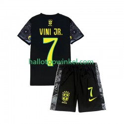 Brazilië Vinicius Junior 7 Cheist the Redeemer Football Shirts Kleuters/Kids Thuis Tenue 2024 Korte Mouw