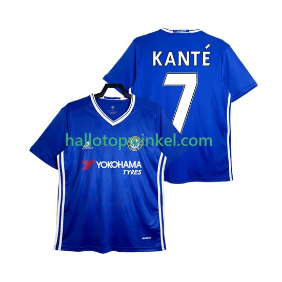 Chelsea Voetbalshirt KANTE 7 2016-2017 Retro Heren Thuis Tenue Korte Mouw