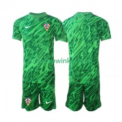 Kroatië Voetbalshirt Doelman Kleuters/Kids Uit Tenue 2024 Korte Mouw
