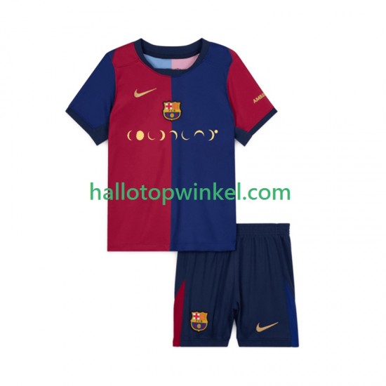 FC Barcelona Voetbalshirt Coldplay Kleuters/Kids Thuis Tenue 2024-2025 Korte Mouw