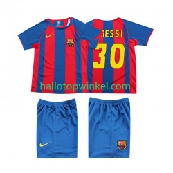 FC Barcelona Voetbalshirt Lionel Messi 10 Retro Kleuters/Kids Thuis Tenue 2004 Korte Mouw