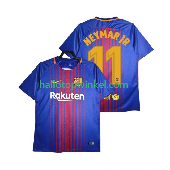 FC Barcelona Voetbalshirt Neymar JR 11 2017-2018 Retro Heren Thuis Tenue Korte Mouw