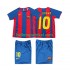 FC Barcelona Voetbalshirt RONALDINHO 10 Retro Kleuters/Kids Thuis Tenue 2004 Korte Mouw