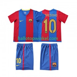 FC Barcelona Voetbalshirt RONALDINHO 10 2007 Retro Kleuters/Kids Thuis Tenue 2006 Korte Mouw