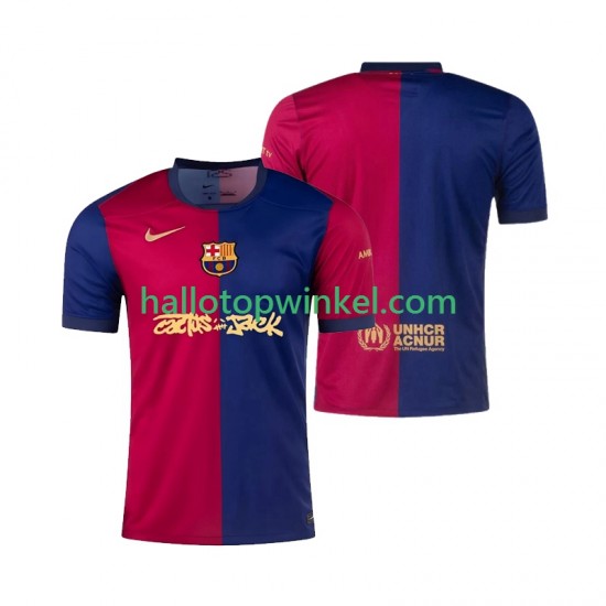 FC Barcelona Voetbalshirt TRAVIS SCOTT Heren Thuis Tenue 2024-2025 Korte Mouw