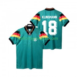 Duitsland Voetbalshirt KLINSMANN 18 1992 Retro Heren Uit Tenue Korte Mouw