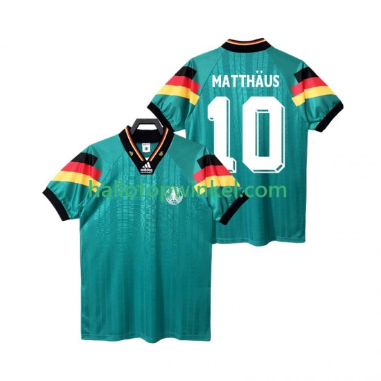 Duitsland Voetbalshirt MATTHAUS 10 1992 Retro Heren Uit Tenue Korte Mouw