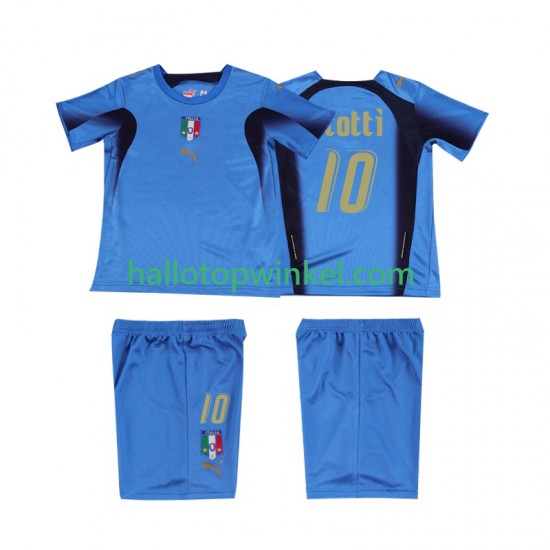 Italië Voetbalshirt TOTTI 10 Retro Kleuters/Kids Thuis Tenue 2006 Korte Mouw