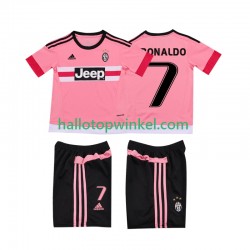 Juventus Voetbalshirt Cristiano RONALDO 7 2015 2016 Retro Kleuters/Kids Uit Tenue Korte Mouw