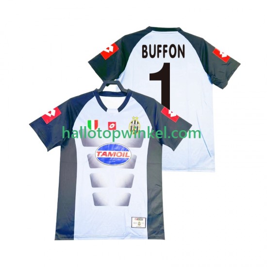 Juventus Voetbalshirt Buffon 1 Doelman Retro Heren Thuis Tenue 2002-2003 Korte Mouw
