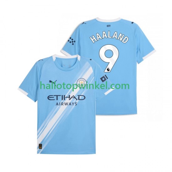 Manchester City Voetbalshirt Erling Haaland 9 Heren Thuis Tenue 2025-2026 Korte Mouw