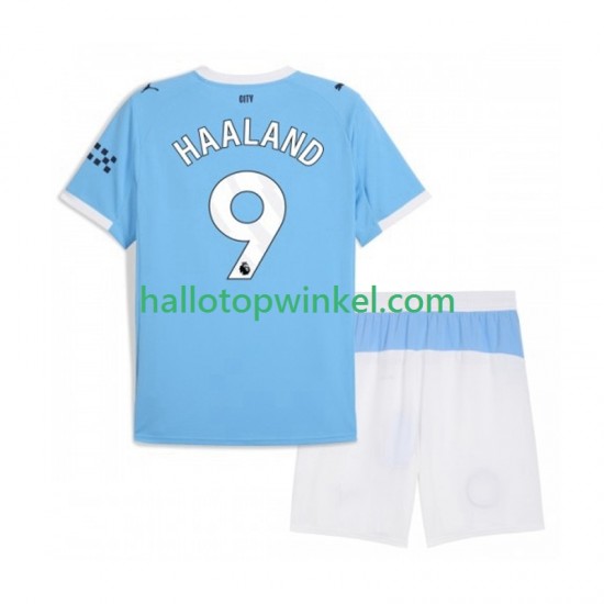 Manchester City Voetbalshirt Erling Haaland 9 Kleuters/Kids Thuis Tenue 2025-2026 Korte Mouw