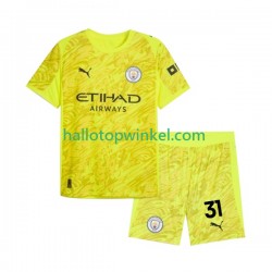 Manchester City Voetbalshirt Ederson Moraes 31 Doelman Kleuters/Kids Derde Tenue 2025-2026 Korte Mouw