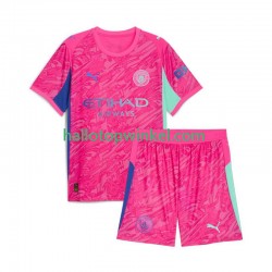 Manchester City Voetbalshirt Doelman Kleuters/Kids Uit Tenue 2025-2026 Korte Mouw