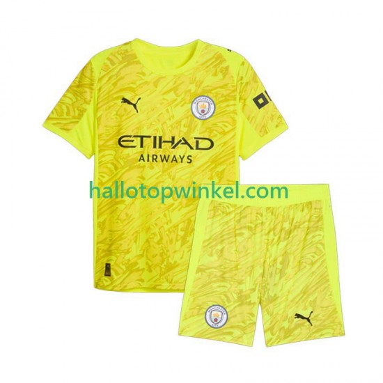 Manchester City Voetbalshirt Doelman Kleuters/Kids Derde Tenue 2025-2026 Korte Mouw
