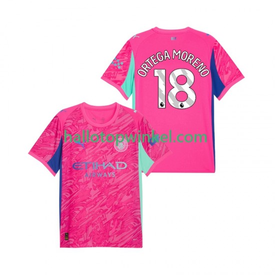 Manchester City Voetbalshirt ORTEGA MORENO 18 Doelman Heren Uit Tenue 2025-2026 Korte Mouw