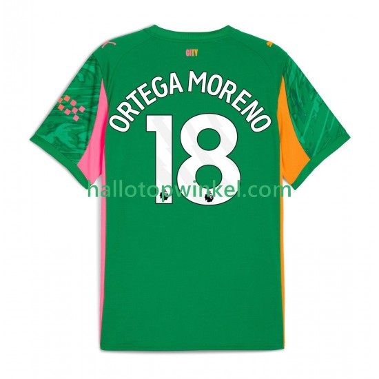Manchester City Voetbalshirt ORTEGA MORENO 18 Doelman Heren Thuis Tenue 2025-2026 Korte Mouw
