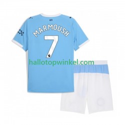 Manchester City Voetbalshirt Omar Marmoush 7 Kleuters/Kids Thuis Tenue 2025-2026 Korte Mouw