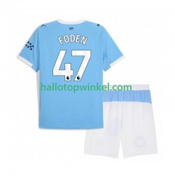 Manchester City Voetbalshirt Phil Foden 47 Kleuters/Kids Thuis Tenue 2025-2026 Korte Mouw