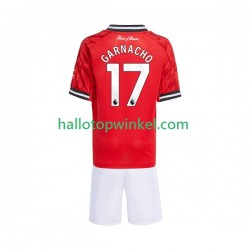 Manchester United Voetbalshirt Alejandro Garnacho 17 Kleuters/Kids Thuis Tenue 2025-2026 Korte Mouw
