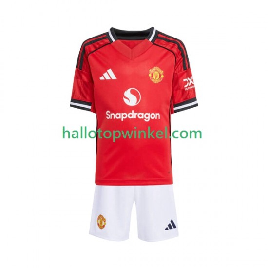 Manchester United Voetbalshirt Kleuters/Kids Thuis Tenue 2025-2026 Korte Mouw
